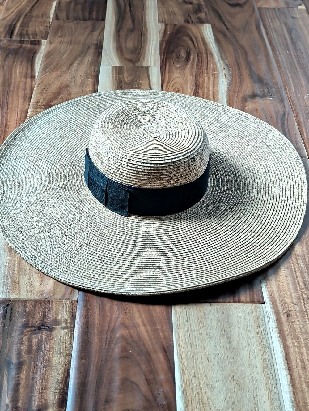 San Diego Hat Co. Wide Brim Sun Hat Tan & Black
